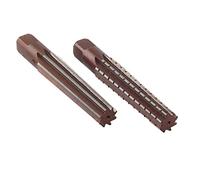 Haofy 2 Piezas de Acero Al Alto Carbono de Acero Morse Taper Conjunte de Reamers de Mano para Trabajos Finos y ásperos con Modelos MT1 MT2 MT3 MT4 MT5 (MT4# Bisagra gruesa + Bisagra fina)