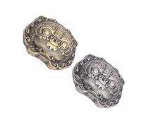 Haofy 2 Uds Botones de Metal Vintage con Patrón de Cabeza de Animal Bronce Negro 25x22mm para Traje Chaqueta Abrigo Cuero Artesanía Costura Reemplazo