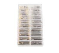 Haofy 200pcs Watch Gourmet Pipe Steel de Acero Inoxidable 1.3 Mm de Ancho Herramienta de Reparación de Lápices con Caja de Almacenamiento para Cinta de Reloj 10 Tamaños Diferentes Plateado de Oro