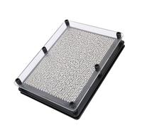 Haofy 3D Clon Pin Art Juguete Mano Tablero de Metal Huella de Mano Aguja Juguete Grande Metal Palma Impresión Escritorio Decoración Sensorial Fidget Display para Hogar Oficina Adultos Niños (