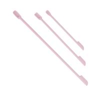 Haofy 3pcs Mini Silicone Makeup Spatulas Set, Doble Extremo para el Raspador de Primerosas de Maquillaje con Diferentes Longitudes Adecuadas para Cosméticos Compactos de Cocina y (PINK)