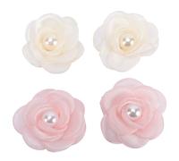 Haofy 4 Fundas para Botones de Flores, para Coser Flores, Blusas, Camisas con Parte Trasera de Cobre para Accesorios de Ropa DIY