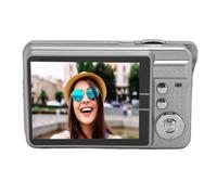 Haofy 48MP HD 4K Cámara Digital Adolescente 8X Cámara Compacta de Zoom con Luz de Relleno para Viajar, de Bolsillo Fácil de Usar (Silver)