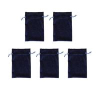 Haofy 5 Bolsas de Terciopelo con Cordón para Joyería, Dados, Tarjetas de Tarot, Almacenamiento, Bolsa de de Lujo Suave, Embalaje para Mujeres, Accesorios de Viaje, Piedras Preciosas (BLUE)