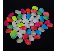 Haofy 50 Piezas de Guijarros Luminosos Artificiales Piedra Acuario Decoración de Pecera Impresionantes Piedras de Luz Nocturna Que Brillan en la Oscuridad Fácil de Operar Hechas de Material Plástico