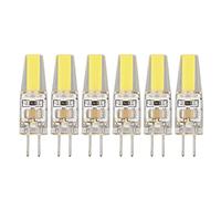 Haofy 6 Uds 6W 500LM G4 Bombilla LED COB Gel de Sílice Bombilla de Ahorro de Energía para Lámpara de Techo Lámpara de Pared Lámpara de Mesa 220V Bombilla LED Bombilla de Luz Regulable(#2)