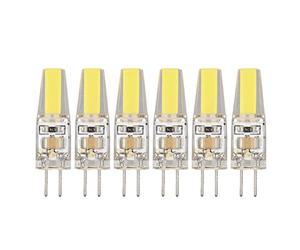 Haofy 6 Uds 6W 500LM G4 Bombilla LED COB Gel de Sílice Bombilla de Ahorro de Energía para Lámpara de Techo Lámpara de Pared Lámpara de Mesa 220V Bombilla LED Bombilla de Luz Regulable(#2)