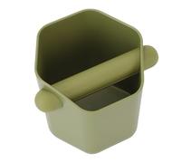 Haofy 600 Ml de Gran Capacidad Anti-slip Hexagonal Prism Shape Coffee Coffee Knock Cafet, Caja de Golpe de Estilo Duradera y Absorbente con una Barra de Golpe Extraíble, Base No (GREEN)