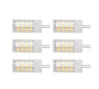 Haofy 6PCS G4 Bombilla de Lámpara de Pared de Disipación de Calor Rápida para Lámparas de Araña, PC + Cerámica (G4 5W 52LED)