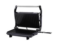 Haofy 800W Abre 180° Press Panini Grill Parrilla Eléctrica con Placas Revestidas Antiadherentes para Hamburguesas Filetes Pollo Verduras (Enchufe europeo 220V)