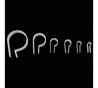 Haofy Abrazaderas de Clips P de Plástico de Nailon Conductos de Cables, 200 Uds., Bordes Redondeados, Protegen los Componentes para Diferentes Diámetros (White)