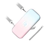 Haofy Accesorios de Consola Caja de Almacenamiento Case de Sellador de Choque para Material de Cuero de Interruptor PU (Gradiente de Color Rosa Azul)