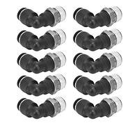 Haofy Accesorios de Tubería Rápida de Rosca Externa, Buenas Propiedades de Sellado, Conectores Neumáticos para Kit de Línea de Aire [10 piezas] (6-02)