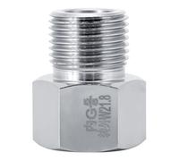 Haofy Adaptador de Cilindro de CO2, Conector Regulador, Convertidor de Cobre Cromado M22x1,5 a G5 8, 4 Opciones de Tamaño, Anillo de Sellado de Fácil Instalación para Sistemas de CO2 de Acuarios y