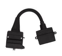 Haofy Adaptador de Remolque Preciso, Convertidor de Enchufe Plano Macho de 12 Pines a Hembra Plana de 7 Pines para RV, Automóviles, Barcos, Material ABS