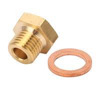 Haofy Adaptador de Rosca para Sensor de Temperatura de 1/8 Pulgadas NPT a M14 X 1,5 Macho, Conector de Remitente de Calibre Universal, Construcción de Metal de para Sistemas Automotrices,