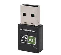Haofy Adaptador WiFi USB, Adaptador de Red de Doble Banda ABS 600Mbps con Modo Ap y Configuración sin Unidad, para PC de Escritorio Portátil en OS X, USB 2.4G 5.8G