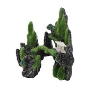 Haofy Adorno de Rocalla para Acuario, Cueva Escondida con Vista a la Montaña, Decoración de Peces de Resina para Mascotas Acuáticas, Configuración de Hábitat Natural de 3,15 X 5,12 X 5,51 Pulgadas