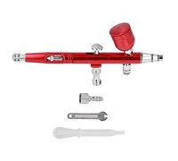 Haofy Aerógrafo de Gatillo Portátil con Boquilla de Latón de 0,3 Mm y de Bloqueo de Rosca G1/8 - Mini Aerógrafo Profesional para Decoración de Uñas, Maquillaje, Tatuajes y Pintura de Modelos (AR180