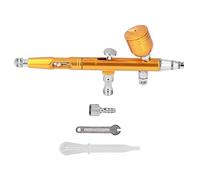 Haofy Aerógrafo de Gatillo Portátil con Boquilla de Latón de 0,3 Mm y de Bloqueo de Rosca G1/8 - Mini Aerógrafo Profesional para Decoración de Uñas, Maquillaje, Tatuajes y Pintura de Modelos (AR180