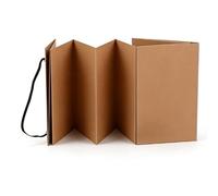 Haofy Álbum de Recortes de Acordeón Papel Kraft 221x155 Mm Diseño Flexible Guardián de Memoria para Bodas Graduaciones Eventos Hitos 20 Páginas Portátil (YELLOW)
