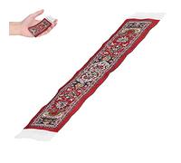 Haofy Alfombra de Casa de Muñecas Alfombra con Estampado Floral en Miniatura Hilo de Seda Diseño Tejido Vintage 9,3 X 1,9 Pulgadas para una Decoración Entusiasta Agrega una Textura Suave y Lujosa a