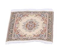Haofy Alfombra en Miniatura Alfombra de Casa de Muñecas de Seda Estilo Retro Elegante 6,3 X 3,9 Pulgadas para Entusiastas Que Exhiben Casas a Escala 1:12 Agregando Encanto Vintage a Fiestas