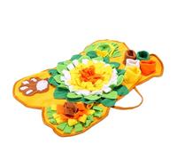 Haofy Alfombrilla para Perros con Alimentador Lento, Alfombrilla para Golosinas para Perros Pequeños, Medianos y Grandes, Forma de Hueso Interactiva Portátil con Bolsillos Ocultos, Forro (Grande)