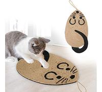 Haofy Alfombrilla para Rascar para Gatos con Forma de Ratón, Superficie de Juego de EVA de Sisal, Tamaño de 16,5 Pulgadas, Protege los Muebles Durante Las Sesiones de Juego del Gato, Ideal para Uso