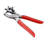 Haofy Alicate Perforador de Cinturón Duradero de Acero Al Carbono con Múltiples Orificios para Cuero, Papel, Plástico, Diseño Ergonómico para Perforación Eficiente, Apto para Artesanos y Entusiastas