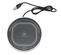 Haofy Almohadilla Calentadora de Tazas, Temperatura Constante Inteligente, USB, para café, té, Taza, Oficina, Utilidad, Hogar, Portátil, ABS + Vidrio Templado (Black)