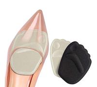 Haofy Almohadillas del Antepié Almohadillas Metatarsales para Zapatos con Tacón Alto, Antideslizante Plantillas de Zapatos, Autoadhesivas Almohadillas Cojines Gel para Mujeres - 2 Pares, Beige y Negro