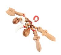 Haofy Amuleto de Espada de Madera de Durazno para Protegerse de los Espíritus Malignos, 3,5 Pulgadas, Ligero con Acabado Suave, Amuleto de Protección Feng Shui para Llavero, Colgante de Coche,