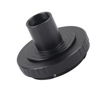 Haofy Anillo Adaptador de Lente de Metal Superficie Lisa para Cambiar Imágenes de Microscopio con Cámara SLR Compatible con Ocular con Montura en T de 23,2 Mm para Accesorios de Fotografía Negro