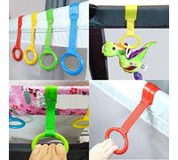 Haofy Anillos de Entrenamiento de Equilibrio para Bebés, 4 Piezas de Plástico ABS Ligero y Soporte de Tela, Accesorios Portátiles para Cuna para Juguetes de Desarrollo Infantil (Colores Variados)