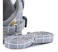 Haofy Arnés para el Pecho de Gato a Cuadros Gris Reflectante, Conjunto de Doble Protección para Paseos Diarios y Trotar, Suministros para Mascotas Suaves y Livianos para Gatos Perros (M)