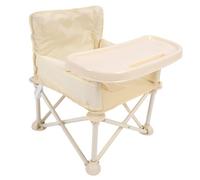 Haofy Asiento de Refuerzo de Viaje para Bebés con Diseño sin Deslizamiento para la Silla de Playa de Seguridad para la Mesa de Comedor de bebé (Beige)