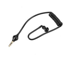 Haofy Auricular Intrauditivo Antiradiación Auricular Monoaural con Cable de para Receptor Bluetooth Negro Conector de 3 Polos de 3,5 Mm 1,4 X 0,4 X 0, Pulgadas, Clamp/Holder para Usuarios de