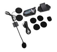 Haofy Auriculares para Casco de Motocicleta, Altavoces para Casco Bluetooth 5.4 con Intercomunicador de 500 M, Cancelación de Ruido IP67 CVC Batería 20H para Moto de Nieve ATV Pasajero