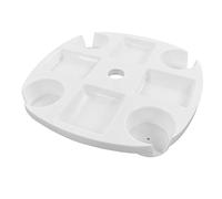 Haofy Bandeja de Mesa para Sombrilla de Playa con Cuatro Portavasos Almacenamiento Seguro de Bebidas para una Superficie Redonda de 17x17x2 Pulgadas Se Adapta a un Diámetro de Poste de 1 Pulgada Ideal