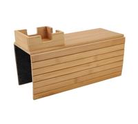 Haofy Bandeja Plegable para Reposabrazos de sofá, Material de bambú, Portavasos Antideslizante, Mesa de Refrigerios Portátil para Sala de Estar, Usuarios Reclinables y Noches de Cine