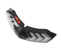 Haofy Barra de Luces LED de Seguridad Inalámbrica para Casco de Motocicleta para Pasajeros Traseros y Laterales ABS Negro DC12V con Batería Recargable para Mayor Visibilidad y Seguridad