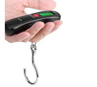 Haofy Báscula de Equipaje con Pantalla LCD Digital Compacta para Viajes con Función de Tara para Equipaje, Pescado, Comida y Joyas Negro 1*