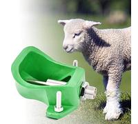 Haofy Bebedero con Tetina de Agua para Cerdos, Vaca, Oveja, Cuenco de Agua Anticorrosión Duradero para Animales de Granja, Plástico Verde, 13,3 Cm para Cerdos y Ovejas