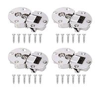 Haofy Bisagra Semicircular de Aleación de Zinc Función Duradera para Gabinetes, Alacenas y Guardarropas 4 Unids/set Bisagra de 90 Grados para Puertas de Madera