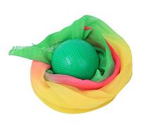Haofy Bola de Fuerza Suave de Tai Chi para Principiantes con Hilo de Gasa Ajustable Bola de Seda Verde de 150 Cm para Ejercicio y Rendimiento (Ovillo Verde + Hilo de Colores 1,5 Metros)