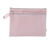 Haofy Bolsa con Cremallera de Doble Capa, Bolsa Organizadora Portátil de Gran Capacidad para Documentos, Alargada, Ampliada, Adecuada para el Aula, TPU (Polvo Mate Suave)