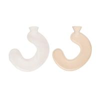 Haofy Bolsa de Agua Caliente en Forma de U de 1 Litro con Funda de Punto Suave para Aliviar el Dolor de Cuello y Hombros, Botella de de Molestias Musculares para Viajes, Noches Frías y Uso en la