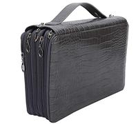 Haofy Bolsa de Almacenamiento de Lápices de Colores, Estuche para Lápices con Cremallera de Gran Capacidad, 252 Agujeros, Accesorios de Pintura, Diseño Exquisito (Gray)