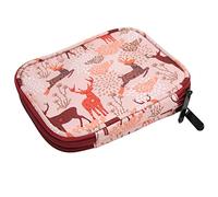 Haofy Bolsa de Ganchillo con Patrón de Ciervo Sika, Bolsa de Tejer de Doble Capa de Material Suave para Ganchos de Ganchillo, Tela Oxford 600D